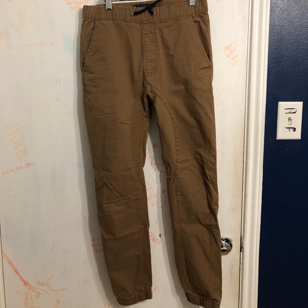 Dark Khaki Cuffed Chino